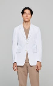 クラシコの中でもタイトフィットなライトジャージーシリーズの男性用白衣(ジャケット・ショートコート・ロング丈)