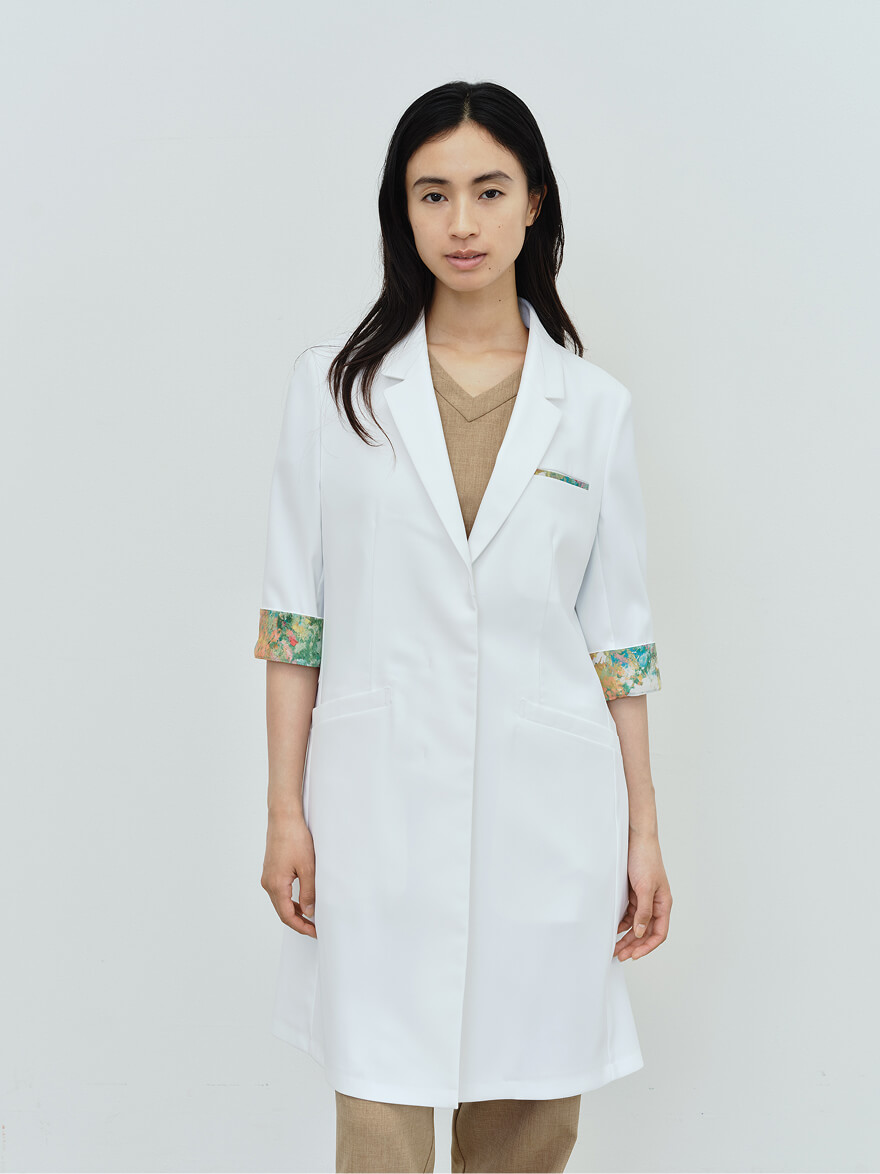 Womens Lab coat:HERALBONY Coat / White
