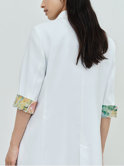 Womens Lab coat:HERALBONY Coat / White