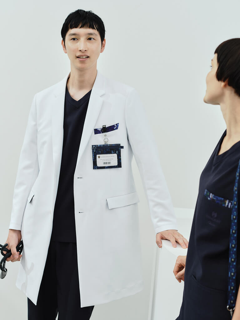 Mens Lab coat:HERALBONY Coat / White