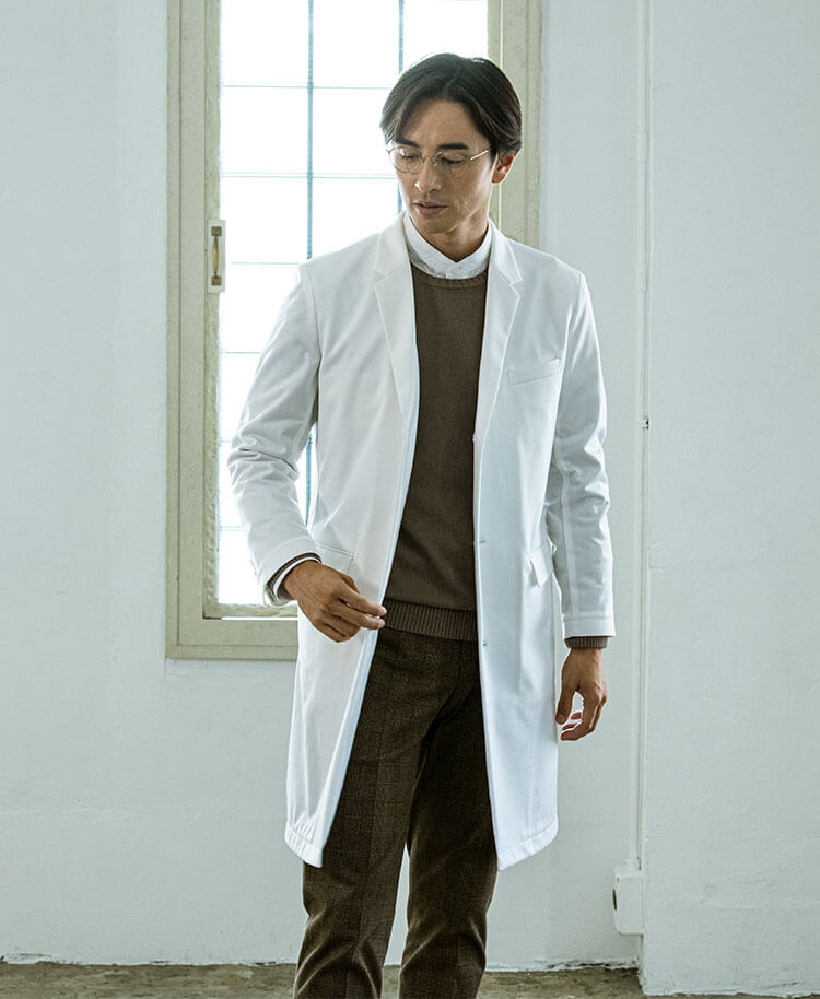 メンズ白衣 ジャージーコート Luxe おしゃれ白衣のクラシコ公式通販